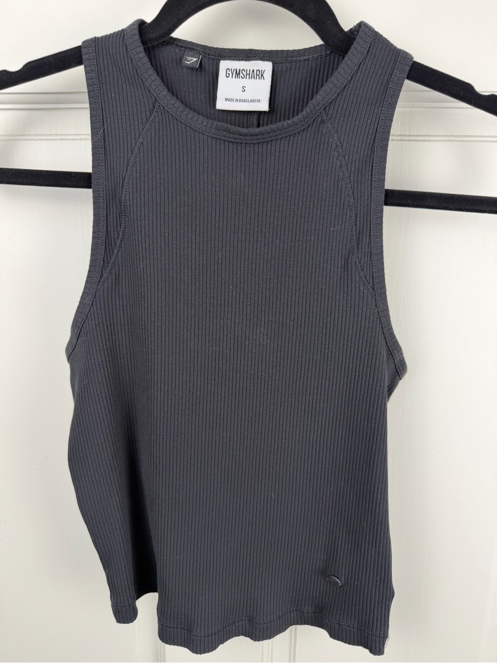 Gymshark Black Ribbed Tank Top